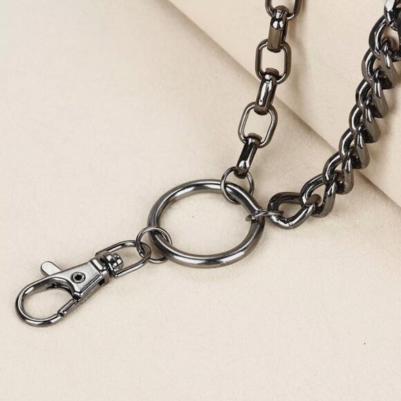 23" Strong Leash Thick Wallet Key Chain Biker Trucker Jean Keychain 2 Layers - Picture 4 of 5